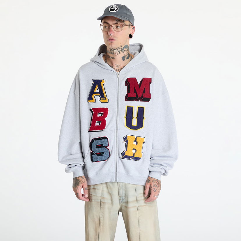 Huppari Ambush Zip Up Sweatshirt UNISEX Harmaa | BMBE003F24FLE0020505
