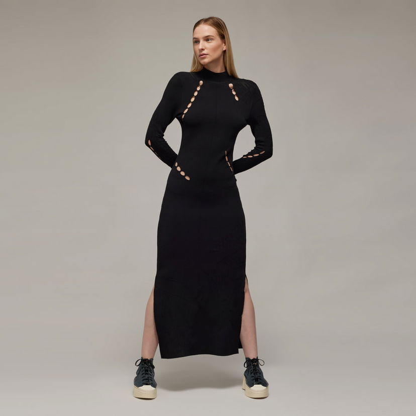 Mekko Y-3 Ingesan Knit Cutout Dress Musta | IP5582