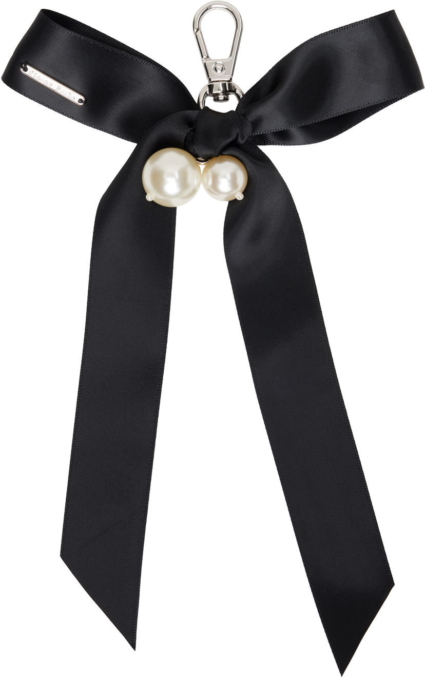 Avaimenperät Simone Rocha Simone Rocha Bow Faux-Pearl Bag Charm Keychain Musta | KEYCHAIN3-M 0904