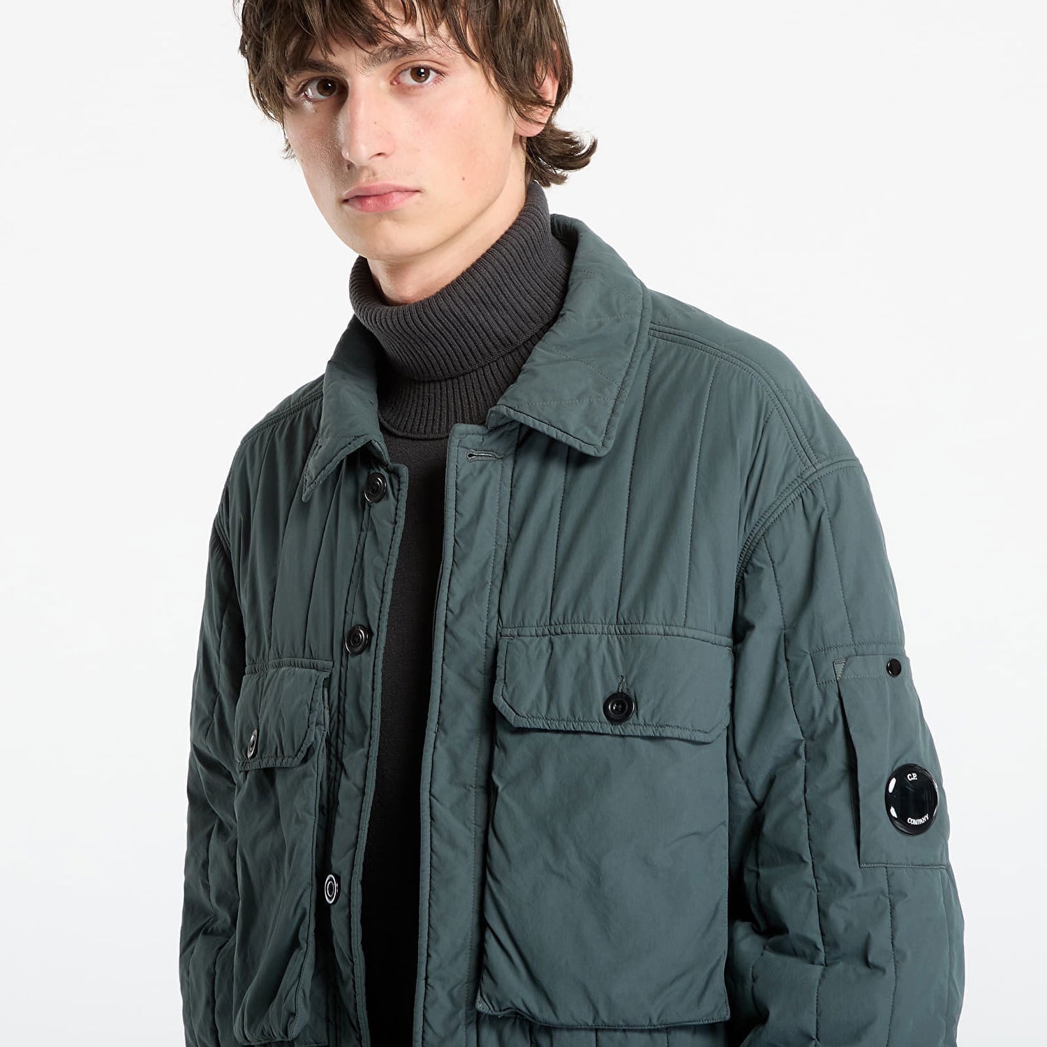 Takki C.P. Company Gd Liner Short Padded Jacket Dark Shadow Grey Harmaa | 19CMOW080A110437G-978, 1