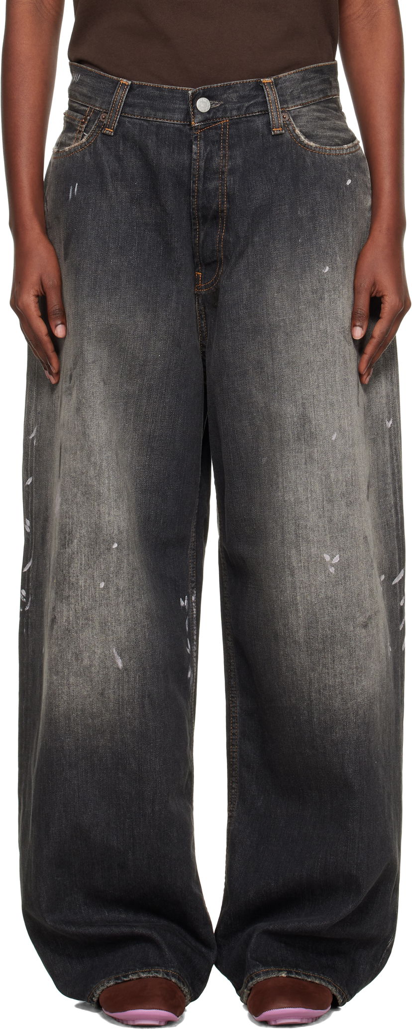 Jeans Acne Studios Acne Studios 2023 Wide Leg Jeans Musta | C00089-