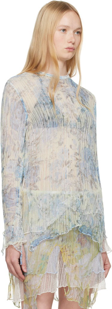 Mekko Diesel Diesel K-Aasmos-A Sheer Layered Long Sleeve Top Sininen | A18017 0AFBT, 1