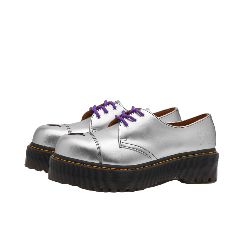 Tennarit ja kengät Dr. Martens Women's x MadeMe 1461 Quad in Silver Alumix, Size UK 3 | END. Clothing Metallinen | 32162040