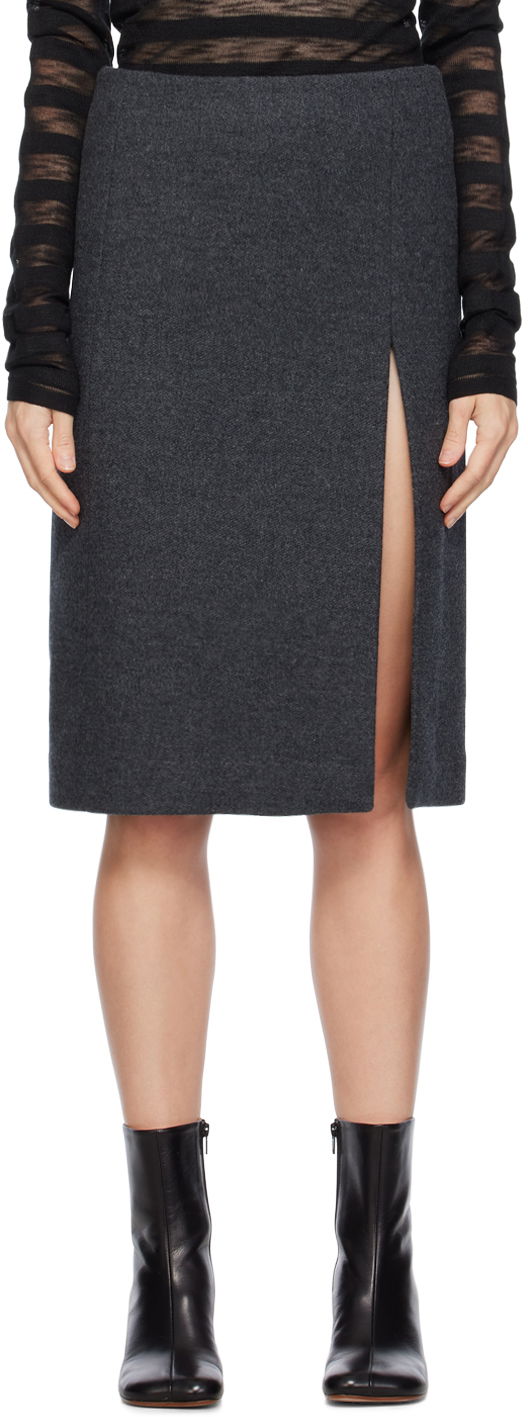 Hame We11done We11done Vented Miniskirt Harmaa | WD-SK3-23-253-W-DG