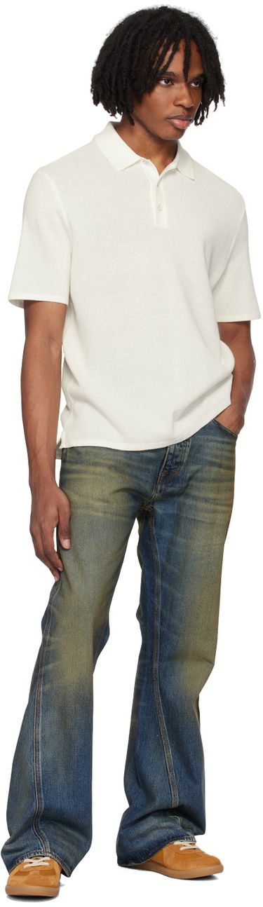 Poolopaita rag & bone Rag & Bone Harvey Knit Polo Valkoinen | MBS22HS019UC19, 3