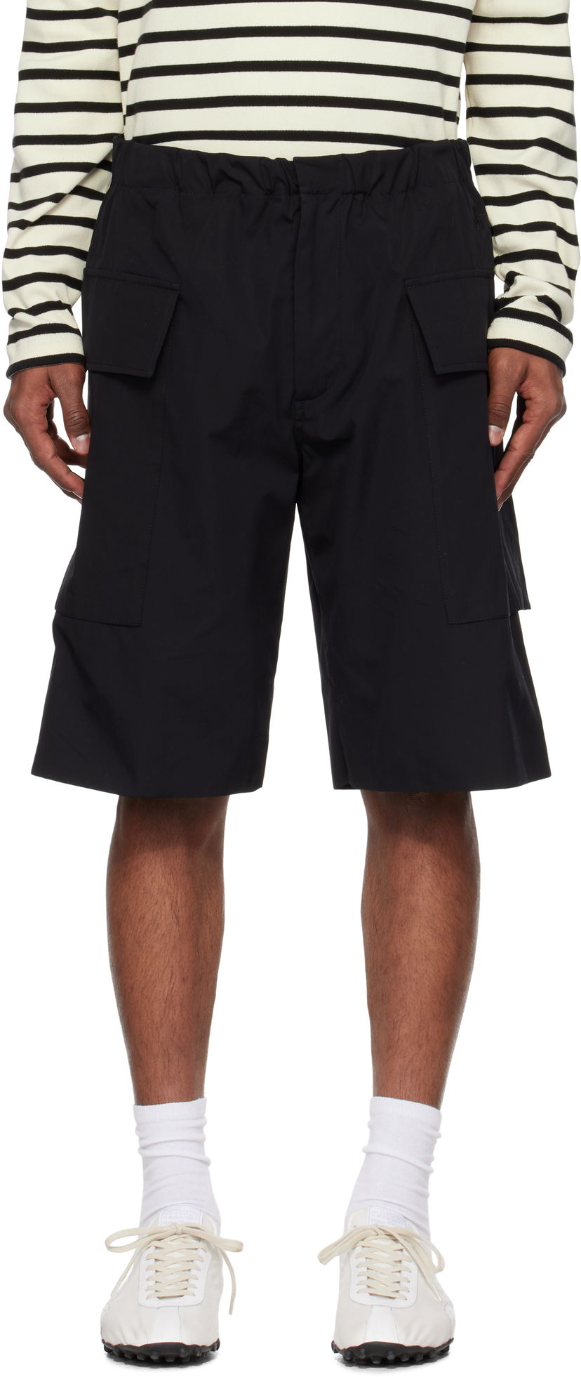 Shortsit Jil Sander Jil Sander Embroidered Logo Cargo Shorts Musta | J47KA0279_J45292