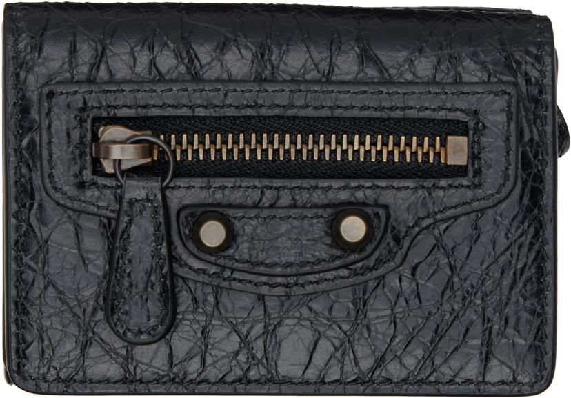 Lompakko Balenciaga 'Le City' Mini Leather Wallet Musta | 810669 2ABFY