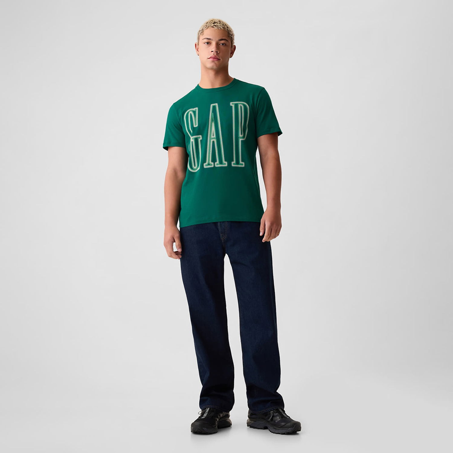 T-paita GAP Neon Logo Tee Aventurine Green 195421 Vihreä | 884728-00, 1