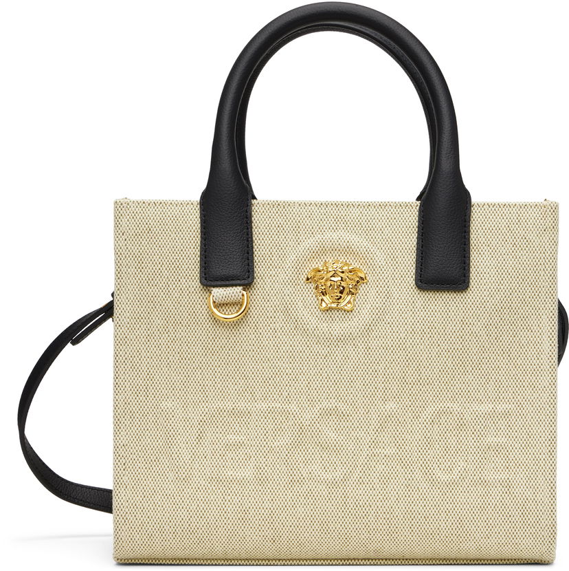 Kangaskassi Versace Versace 'La Medusa' Mini Tote Bag Beige | 1020448_1A03494