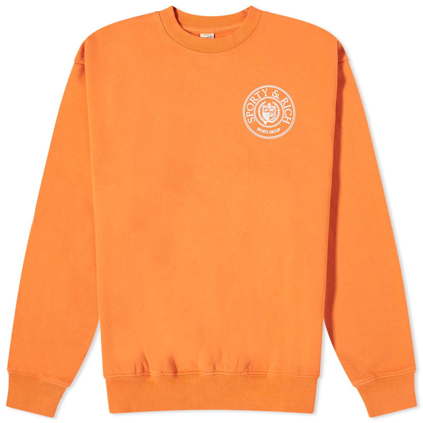 Villapaita Sporty & Rich Conneticut Crest Crew Sweat Oranssi | CRAW2329SQ