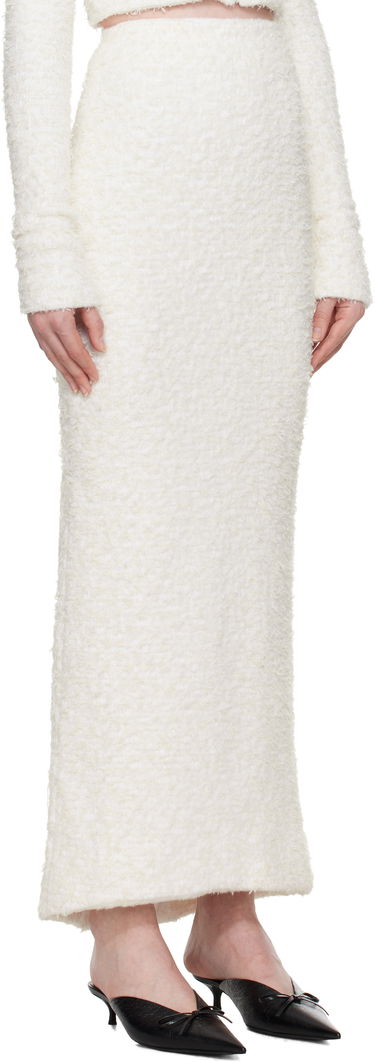 Hame Balenciaga Balenciaga Tweed Maxi Skirt Valkoinen | 796952 T3328, 1