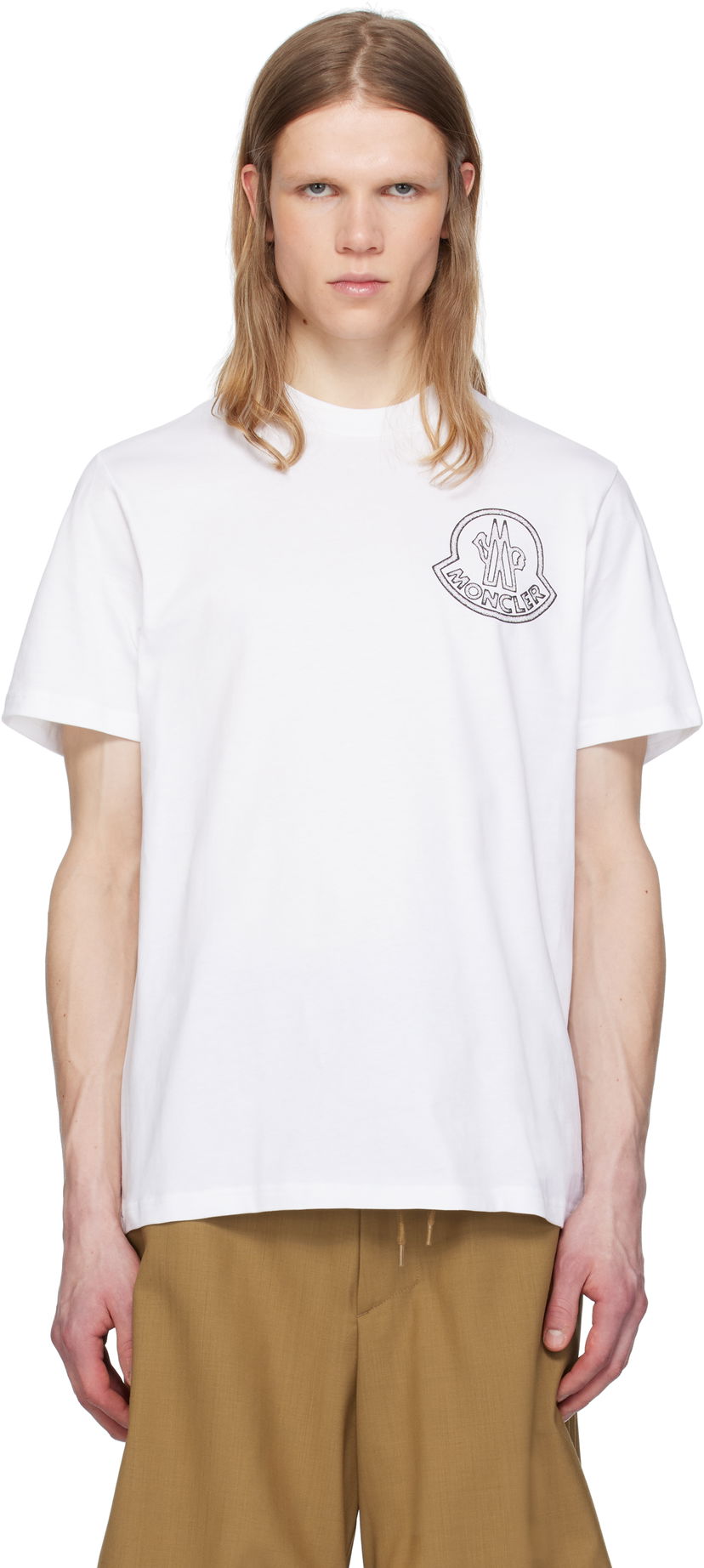 T-paita Moncler Moncler Archivio Creativo T-Shirt Valkoinen | K10918C0005689AJS