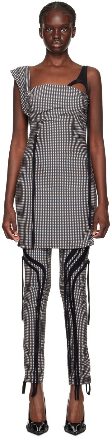 Mekko Ottolinger Ottolinger Plaid Mini Dress Musta | 501401