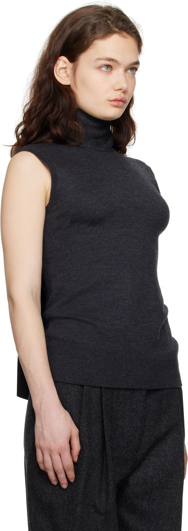 Villapaita TOTEME TOTEME Sleeveless Turtleneck Knit Tank Top Harmaa | 251-WRT4388-YA0133, 1