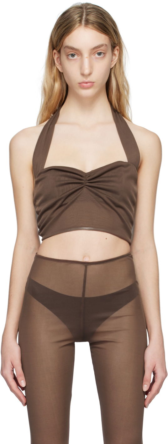 Tankkitoppi Anna Sui Anna Sui Halter Top Ruskea | 0123D20