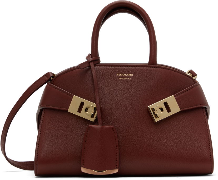 Käsilaukku FERRAGAMO Ferragamo Hug XS Top Handle Bag Burgundia | 784118