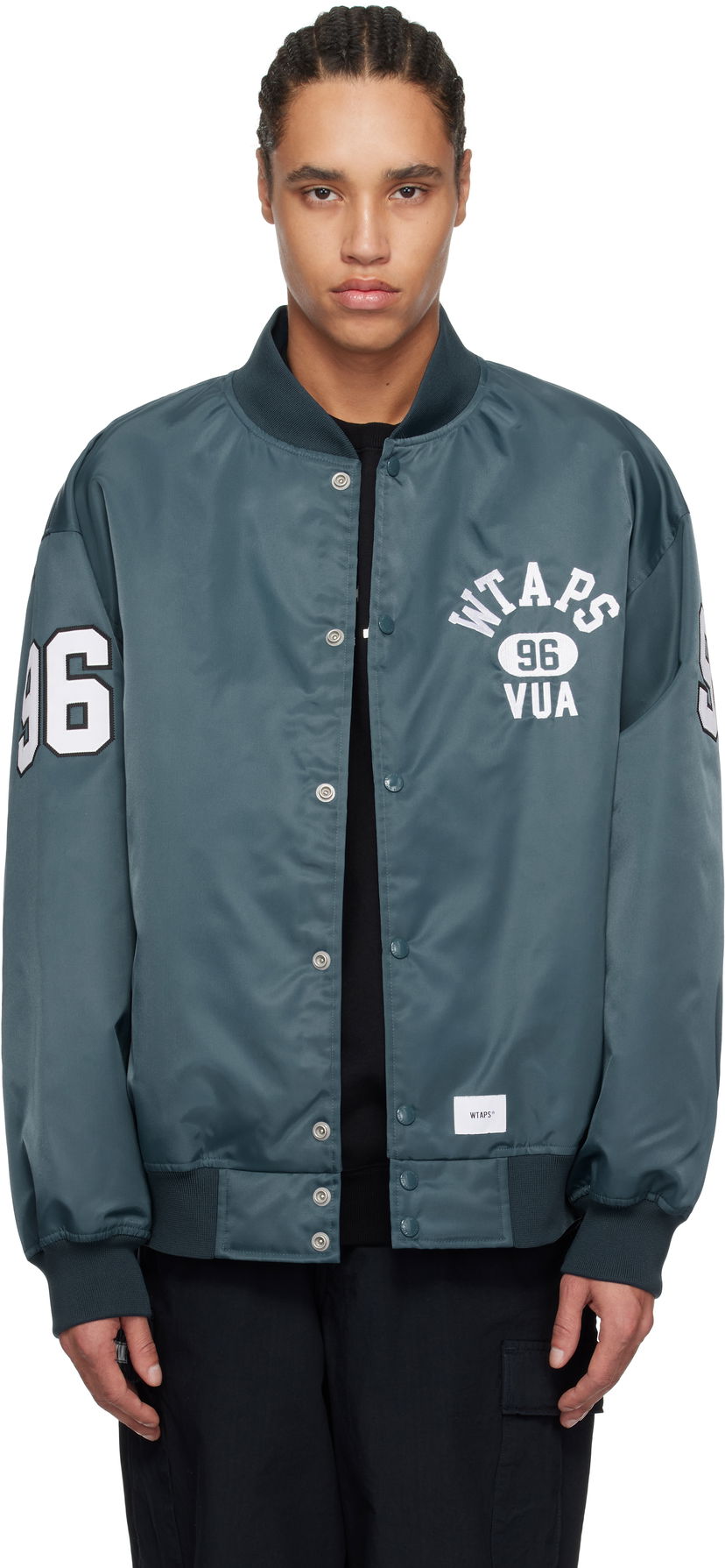 Bomber-takki WTAPS WTAPS Nylon Team Jacket Vihreä | 251TQDT-JKM02