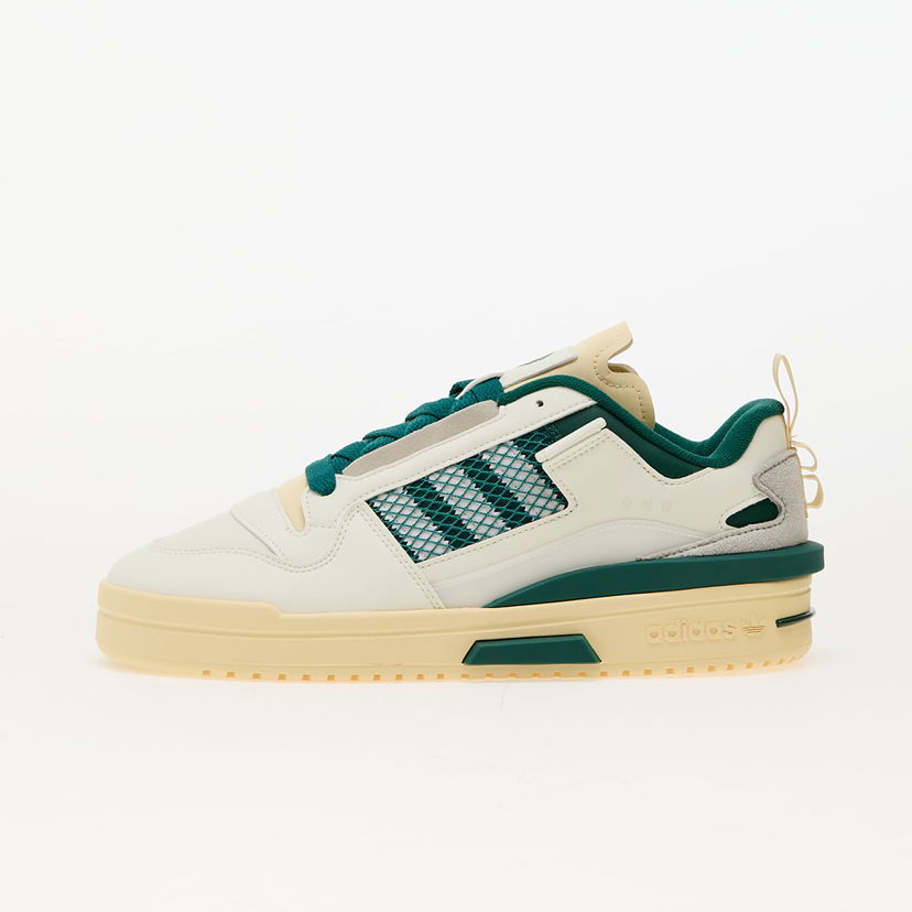 Tennarit ja kengät adidas Originals Forum Mid Low Ivory/ Off White/ Collegiate Green Valkoinen | IH7804