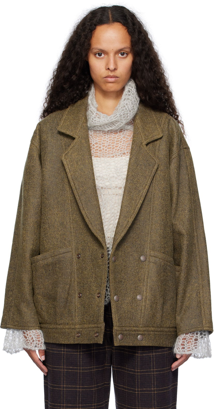 Takki R13 R13 Double-Breasted Jacket Vihreä | R13WR333 R429A