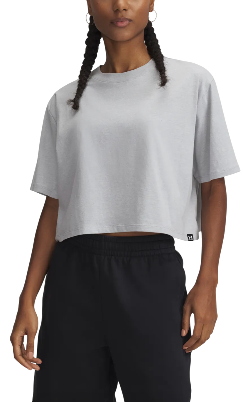 Crop top Under Armour Rival Short Sleeve Crop Top Harmaa | 1389721-011