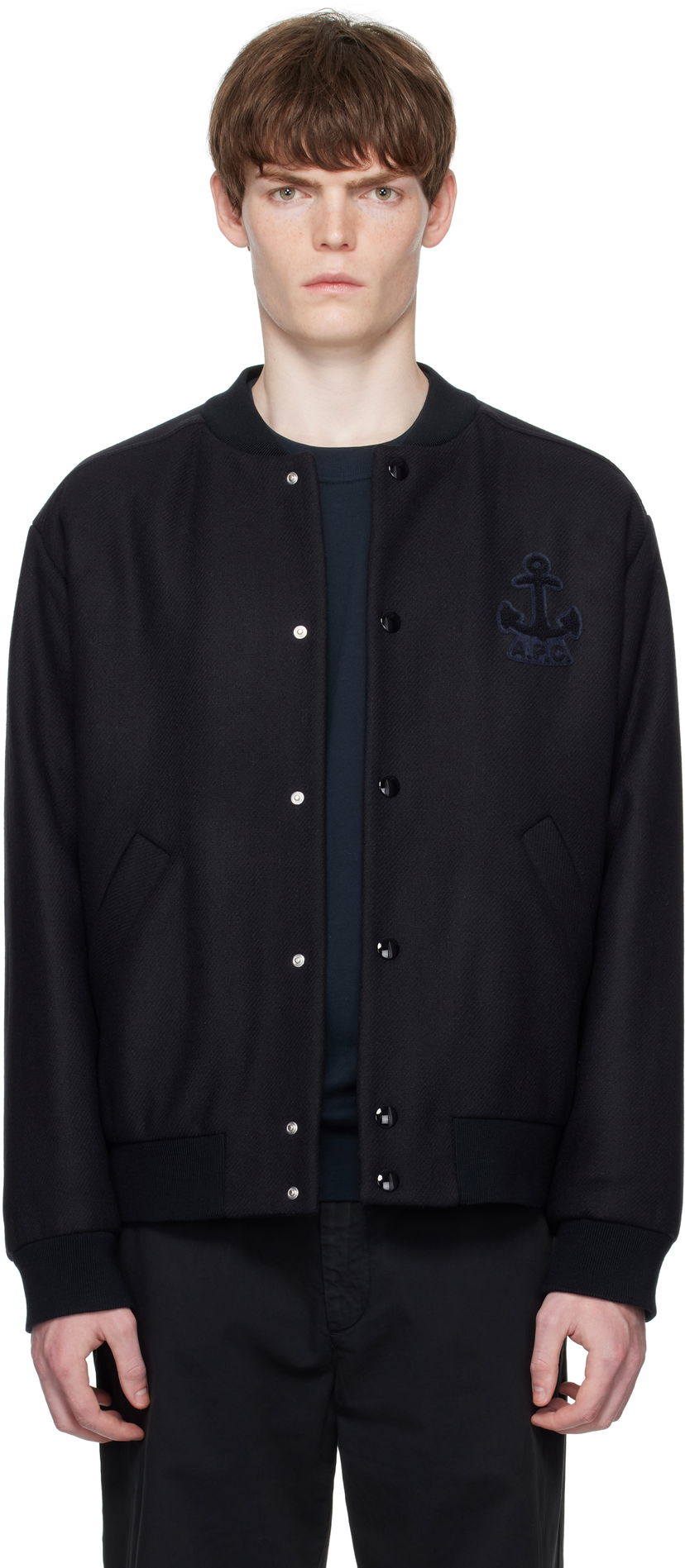 Bomber-takki A.P.C. A.P.C. Micka Wool Bomber Jacket Musta | WVBDE-M32010