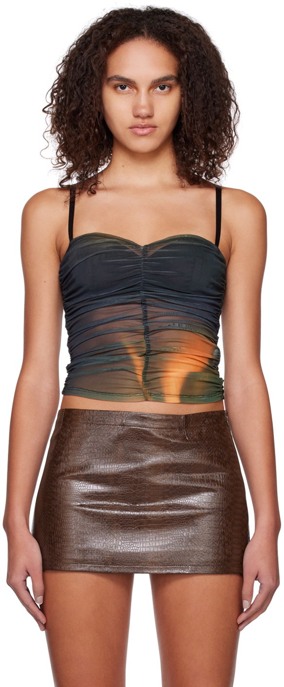 Tankkitoppi Miaou Miaou Renzo Ruched Mesh Tube Top Monivärinen | 7064PM1AUR