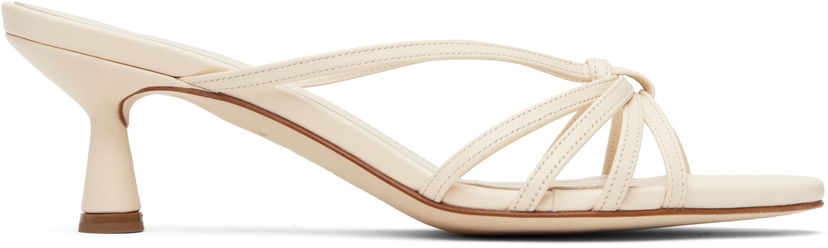 Vaatteet Aeyde Aeyde Abby Leather Mules Beige | A11-HS-PRAR55ST141-SS25-100-007