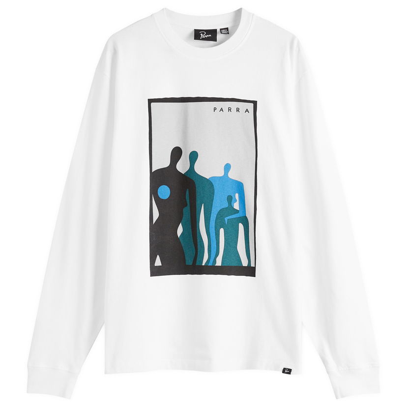 T-paita By Parra Parra The Visitors Long Sleeve T-Shirt, Size Large Valkoinen | 53225-WHT