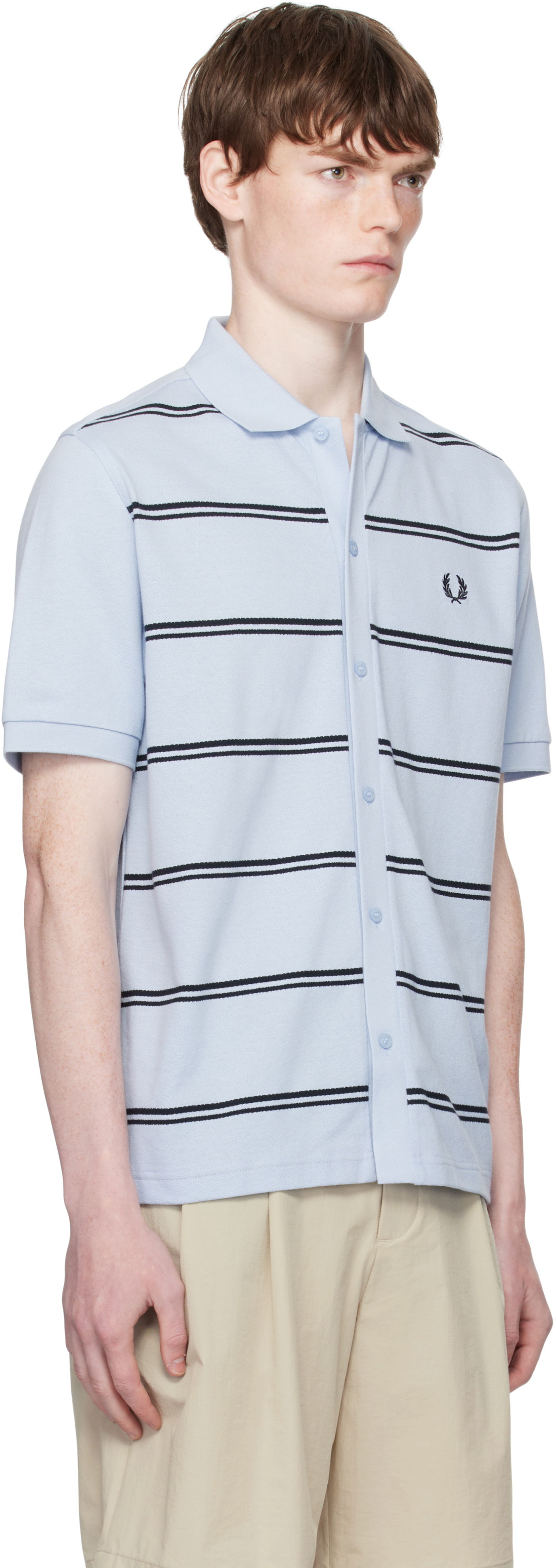 Poolopaita Fred Perry Fred Perry Striped Button-Through Polo Sininen | M9906, 1