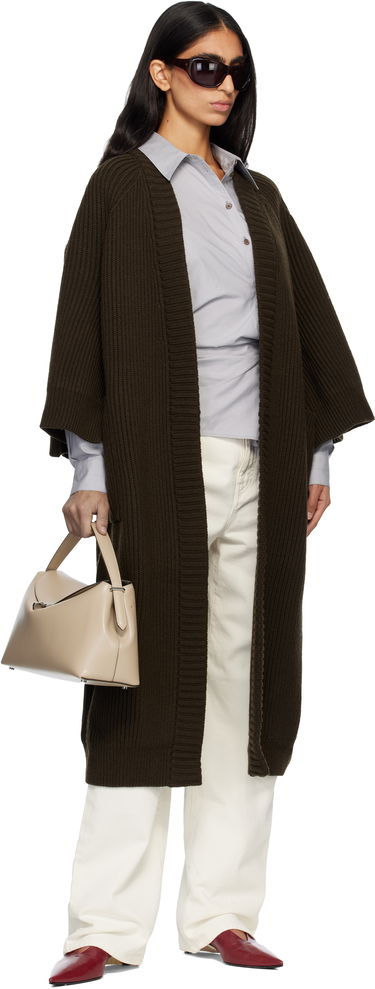 Villapaita Max Mara Atollo Rib Knit Long Cardigan Ruskea | 2521346113600, 3