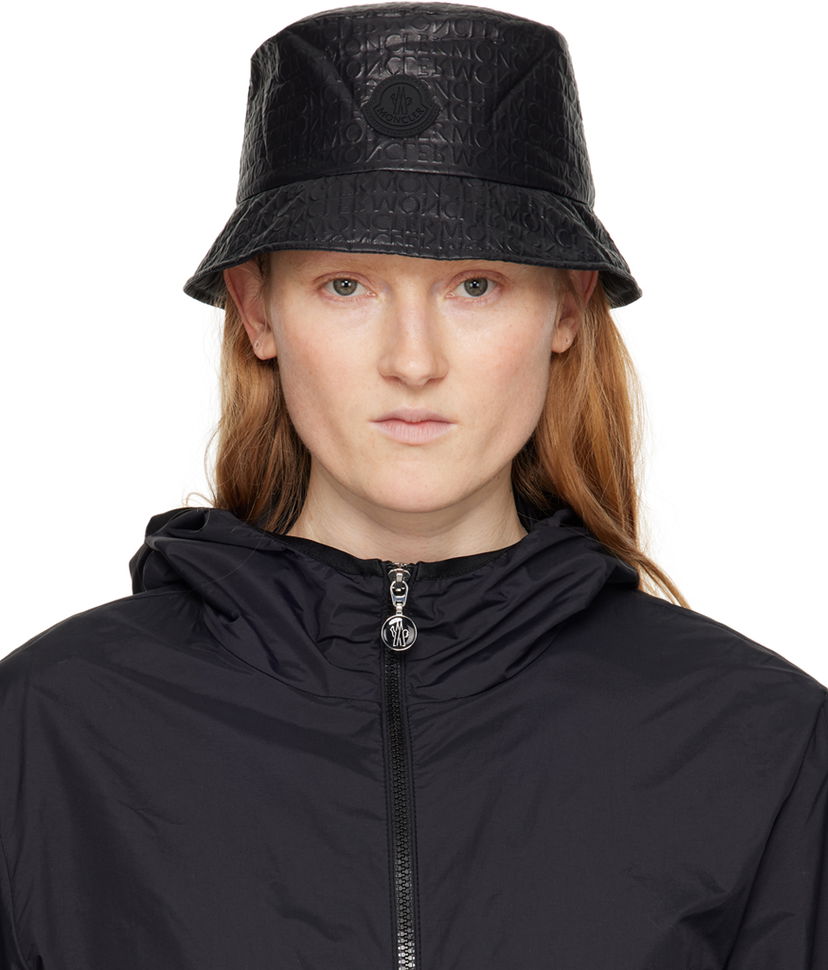 Hattu Moncler Embossed Bucket Hat Musta | J10933B00006597C3