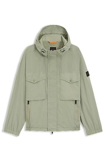 Takki BOSS Water-repellent hooded jacket Vihreä | 50543388