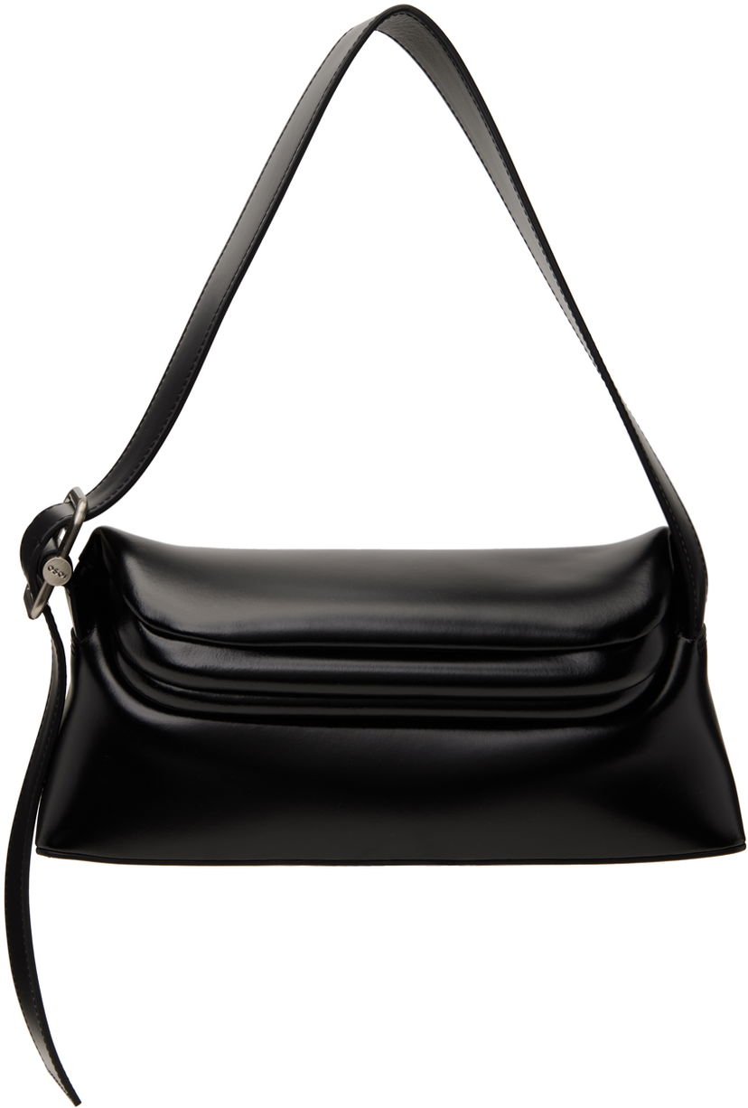 Olkalaukku OSOI Black Leather Shoulder Bag Musta | 22FB010-16-01