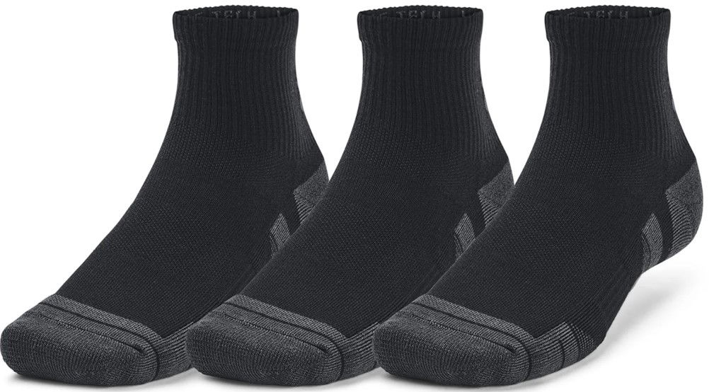 Sukat Under Armour Perfromance Tech Quarter Socks - 3 pack Musta | 1379510-001, 0