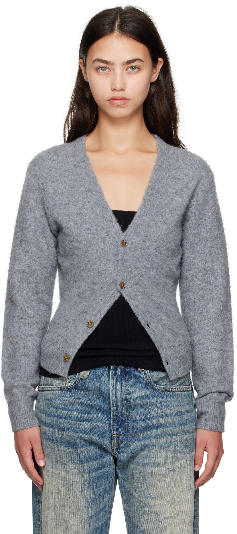 Villapaita R13 R13 Split Hem Cardigan Harmaa | R13WY291-Y212A