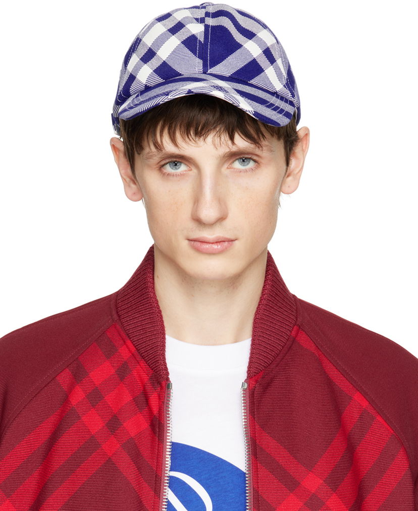 Korkki Burberry Check Cap Sininen | 8079477