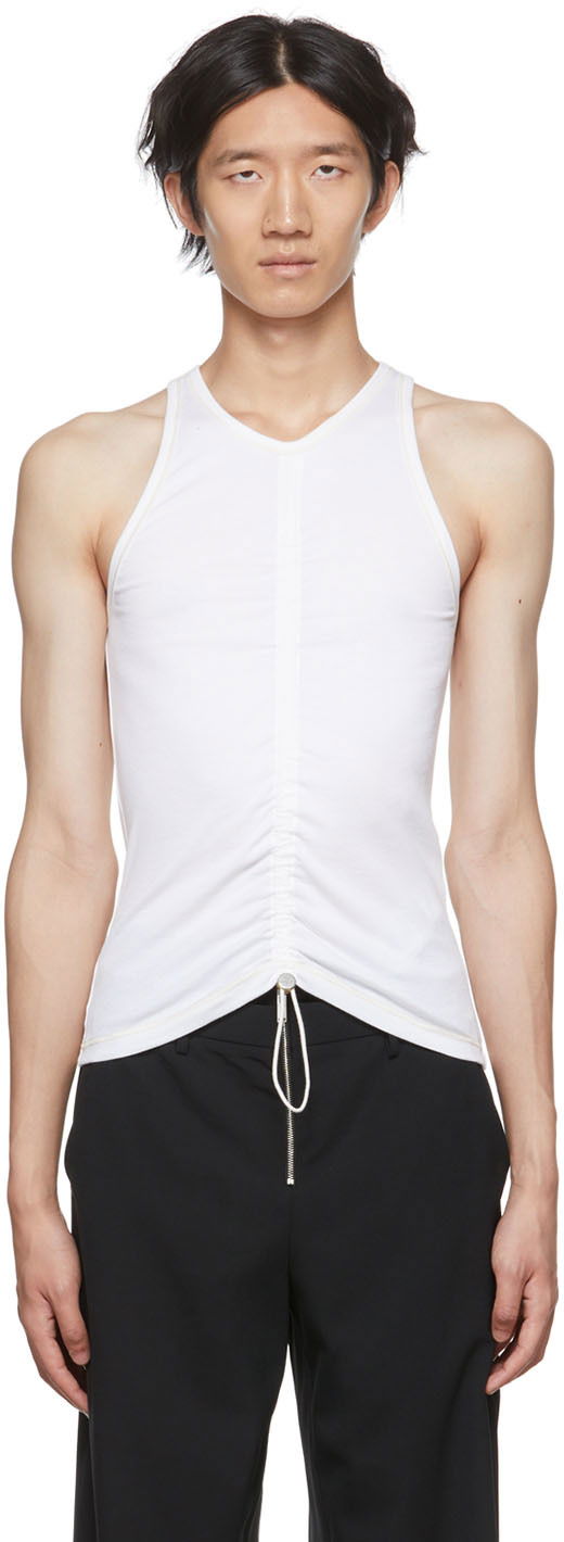 Tankkitoppi Dion Lee Ruched Tank Top Valkoinen | C3042S22