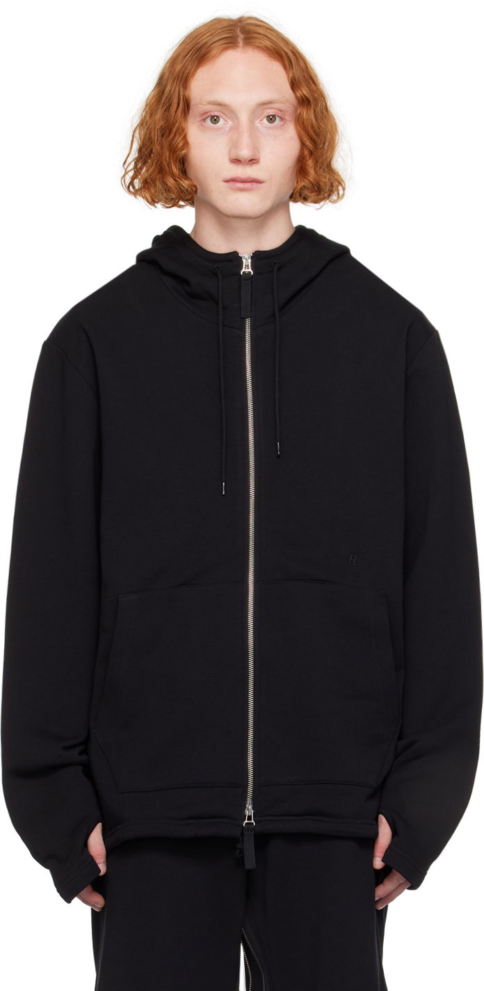 Huppari Helmut Lang Helmut Lang Zip-Up Hoodie Musta | O01HM505