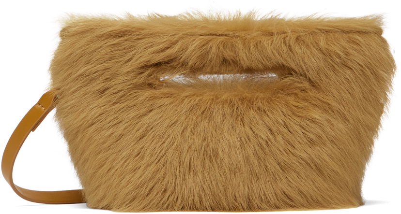 Käsilaukku The Attico Attico 'Via dei Giardini 15' Fur Shoulder Bag Ruskea | 250WAH00048 LBT119AA