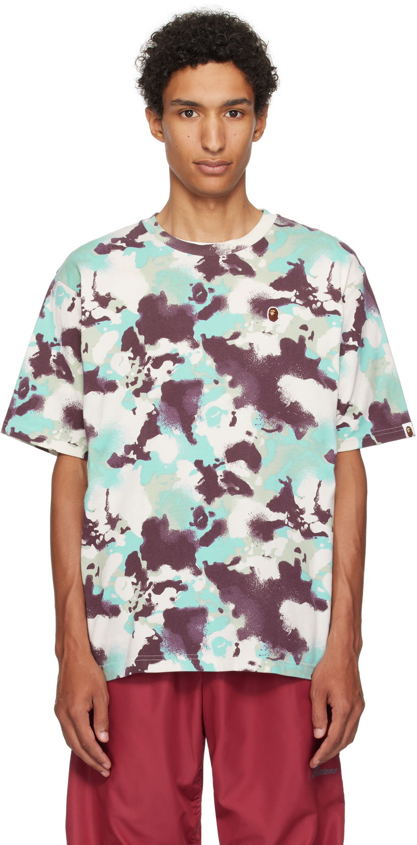 T-paita BAPE A Bathing Ape Map Camo Ape Head T-Shirt Monivärinen | 001CSL301001M