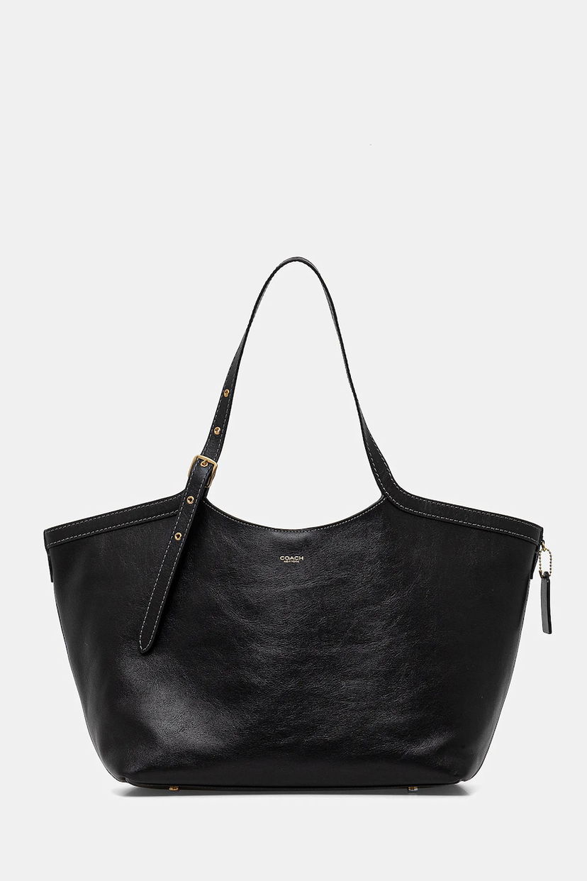 Kangaskassi Coach Leather Tote Bag Musta | CAM00