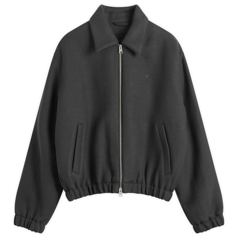Bomber-takki AMI Boiled Wool Gabardine ADC Jacket Harmaa | H25HJK830-WV0078-020H25