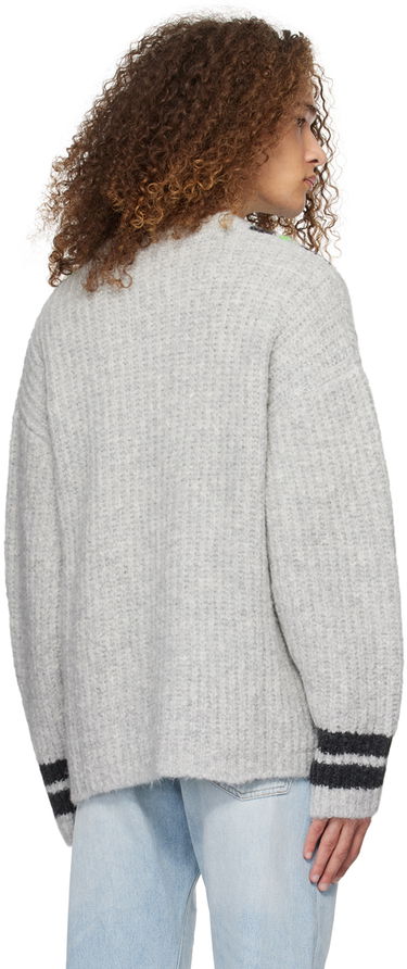 Villapaita ERL 'Hurt Lover' Graphic V-Neck Sweater Harmaa | ERL07N004, 2