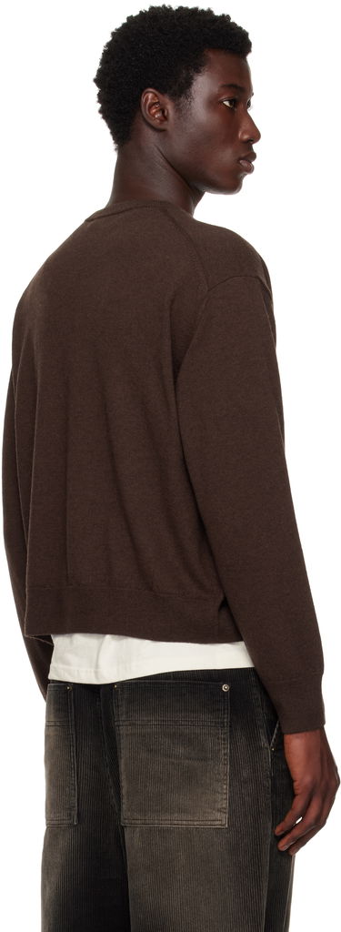 Villapaita We11done We11done Single Patch Cardigan Ruskea | WD-KC2-25-611-U-BR, 2