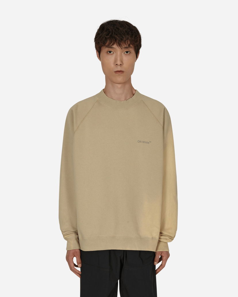 Huppari Off-White Vintage Crewneck Sweatshirt Beige | OMBA056F22FLE001 1717