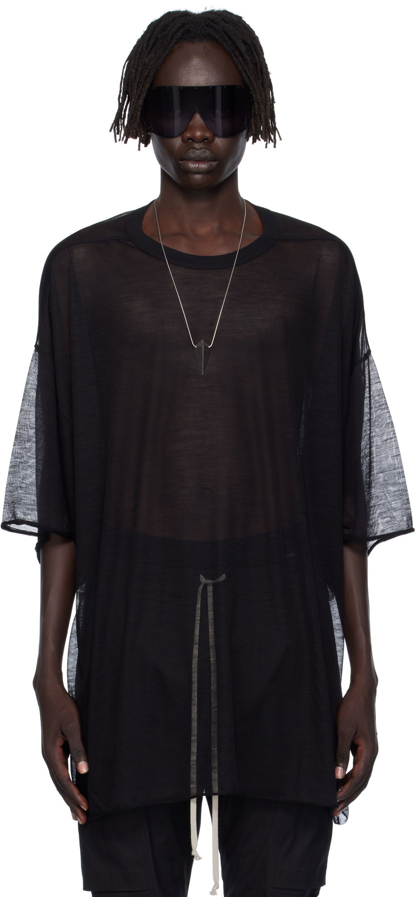 T-paita Rick Owens Rick Owens Concordians Tommy T-Shirt Musta | RU02E1283 JWR