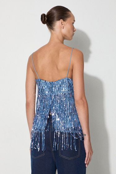 Tankkitoppi Samsoe Samsoe Sequined Fringe Cami Top by Samsoe Samsoe Sininen | F23200094, 2