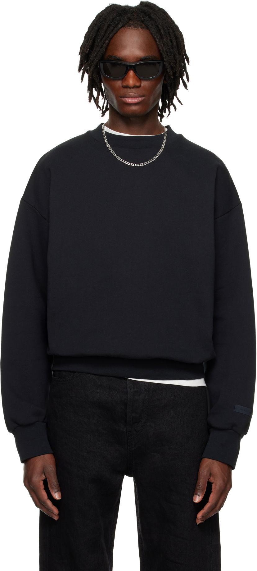 Huppari Fear of God Fear of God ESSENTIALS Classic Crewneck Sweatshirt Musta | 192AS252040F