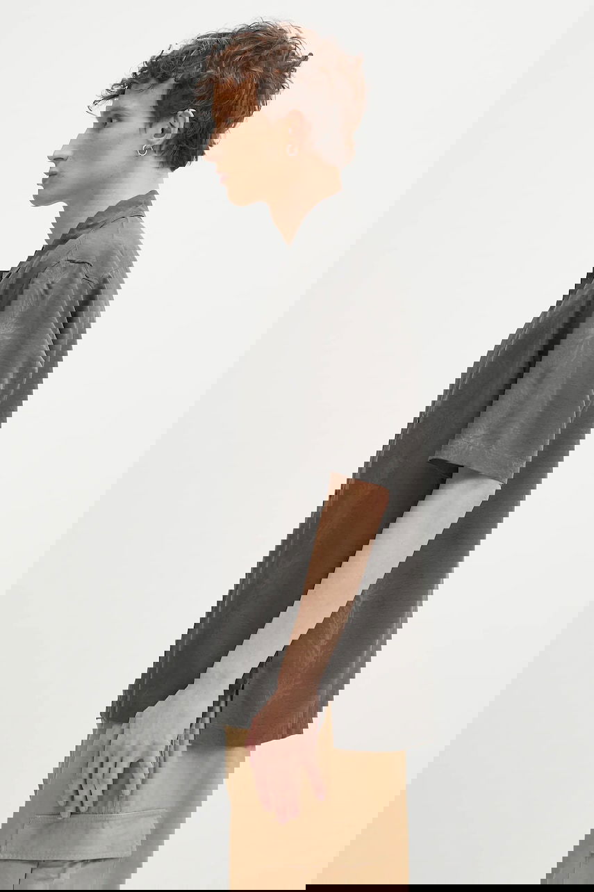 Paita Samsoe Samsoe Samsoe Samsoe Saayo Regular Fit Shirt with Classic Collar Harmaa | M25100066, 1