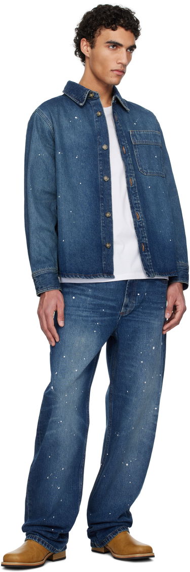 Jeans A.P.C. A.P.C. Relaxed Fit Paint Splatter Jeans Sininen | COHGL-H09199, 3
